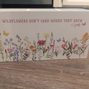 Wildflowers Don't Care Decorative Planter Box - Floral Print
